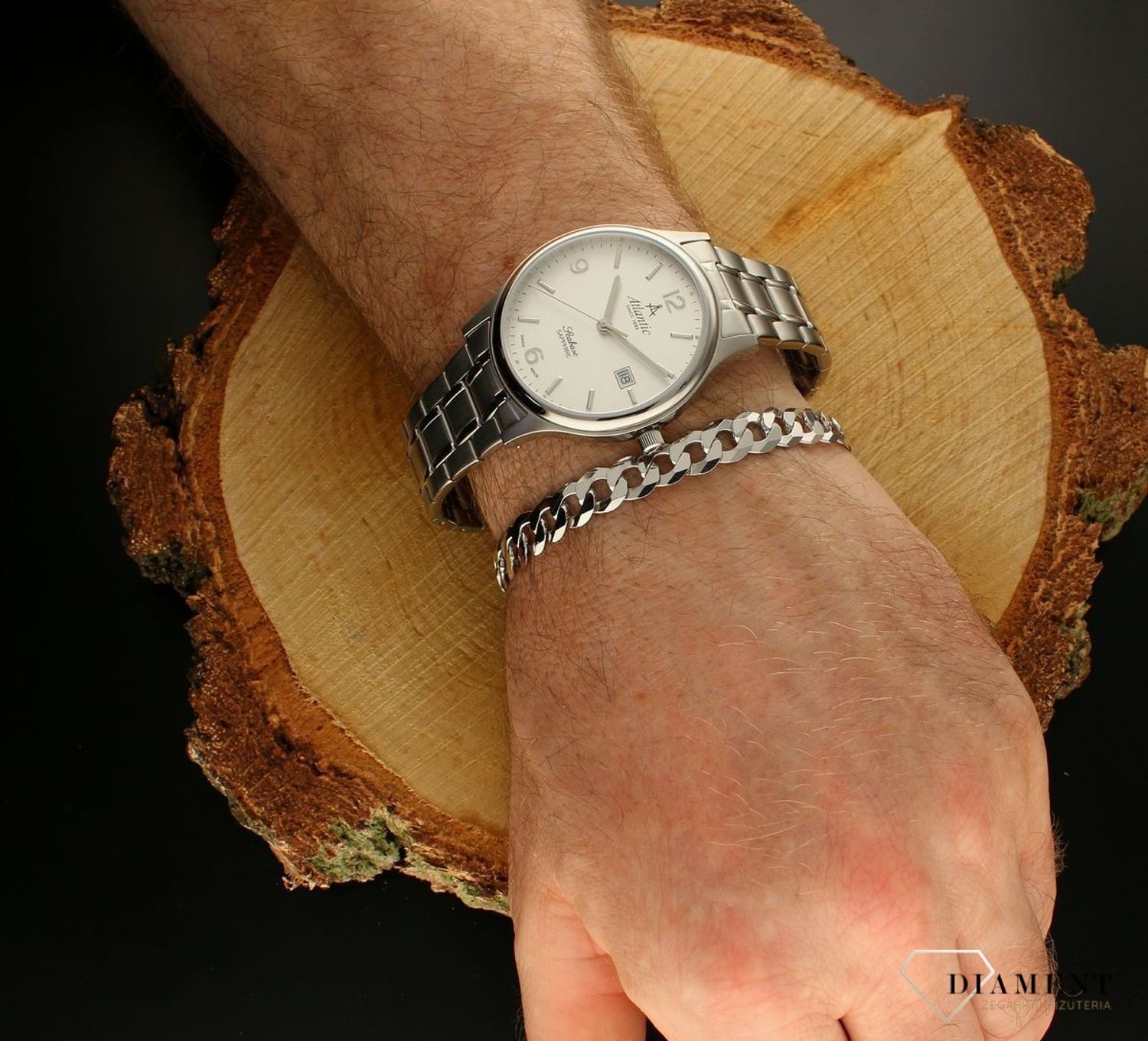 Bransoleta srebrna 925 pancerka 8 mm rodowana DIA-BRA-2087R-200-925 8mm. Bransoletka wykonana jest z najwyższej próby srebra 925 o splocie pancerki. Bransoletka srebrna o wadze 14,90 gram, długości 23 cm oraz szerokości 8 mm (3).jpg